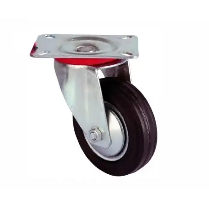Servis Tekeri - Tablalı Siyah Döner - Çap 125 Mm