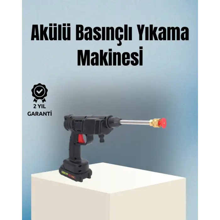 Taşınabilir Şarjlı Basınçlı Yıkama Tabancası Köpük Atlı
