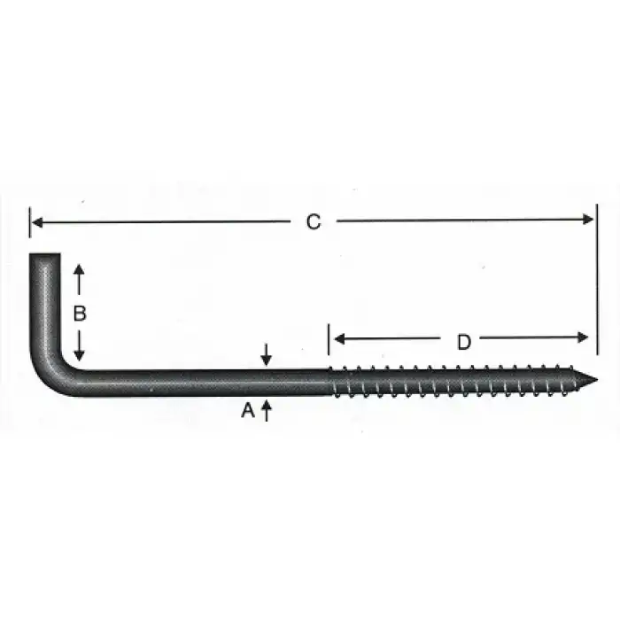 Vidalı Korniş Çivi No:8 - 4x80 - 100 Adet