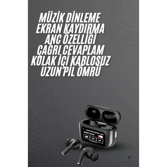 Yeni Nesil Pro Ekranlı Bluetooth Kulaklık 5.0 Bluetooth