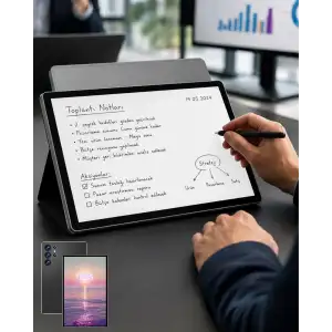 10.1 İnç Android Tablet 16GB RAM 1TB Depolama Klavyeli Tablet Seti