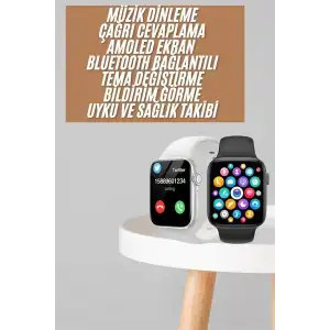 1.83 İnç Akıllı Saat Android ve İOS Uyumlu Çağrı Cevaplayabilen Adımsayar GPS Takibi