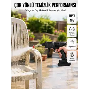 2025 Model 48V Şarjlı Basınçlı Yıkama Tabancası Orijinal Seri