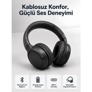 2025 Model Kulak Üstü Bluetooth Hoparlör ANC Özellikli