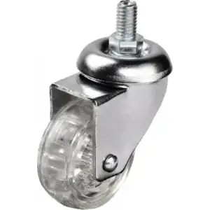 302 - 50x20 Mm Şeffaf Makaralı Vidalı Teker