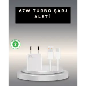 67 Watt Type C Şarj Adaptörü Poco X3 X4 X5 Pro Uyumlu