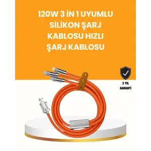Çoklu Cihaz Dostu 120 W Hızlı Şarj Kablosu – Tek Kablo ile Her Cihaz Elinizin Altında