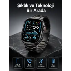 Akıllı Saat 3 Kordonlu Waterproof Adımsayar, Titreşim ve GPS Özelliği