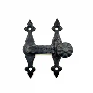Antika Tarz Dekoratif Pirinç Kapı, Pencere Mandalı - 82x65 Mm, Oksit