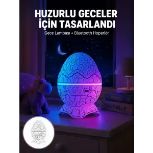 Bluetooth Hoparlör Özellikli 7 Renkli Gece Aydınlatması Yeni Nesil