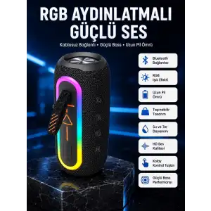 Bluetooth Hoparlör USB Şarjlı Uzun Pil Ömrü Android ve İOS Uyumlu Renkli
