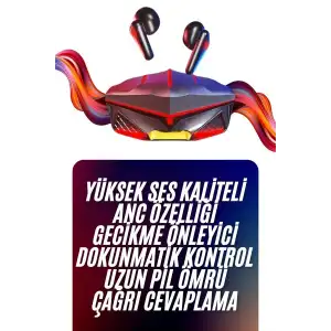 Bluetooth Kulaklık HD Ses Kaliteli Işıklı Metal Kasa Ios Android Uyumlu Mikrofonlu