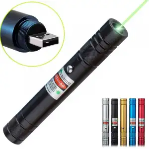 Fithome 100mw Desen Başlıklı Usb Şarjlı Yeşil Lazer Pointer