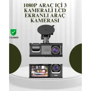G-Sensörlü 3lü Kayıtlı Araç Kamerası