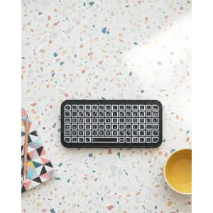 Kompakt Siyah RGB Işıklı Bluetooth Mini Klavye