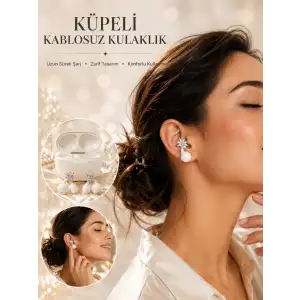 Küpeli Kablosuz Bluetooth Kulaklık Uzun Süreli Şarj Özellikli