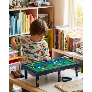 Mini Bilardo Oyunu Seti Evde Eğlenceli Masa Oyunu Çocuk ve Aile