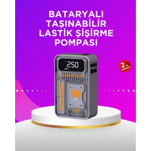 Mini Boy Elektrikli Şarjlı Yüksek Basınçlı Lastik Şişirme Pompası