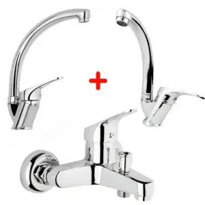 Mix Banyo Bataryası Lavabo - Evye 3 Lü Avantajlı Set