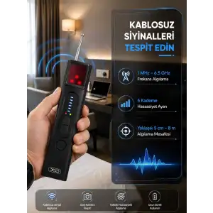 Profesyonel Gizli Kamera ve Kablosuz Sinyal Dedektörü
