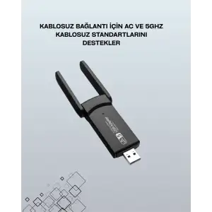 Realtek Chipsetli 5G Destekli Yüksek Hızlı Ağ Adaptörü