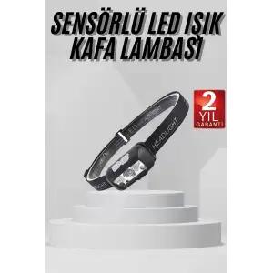 Sensörlü Şarjlı Type-c Şarj Işıklı Kafa Lambası Kamp Lambası