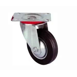 Servis Tekeri - Tablalı Siyah Döner - Çap 125 Mm