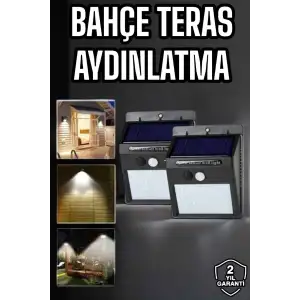 Solar Lamba Giriş, Bahçe Yol lu Hareket Sensörlü Led Parlak Gece Su Geçirmez