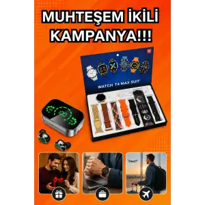 Yeni Model Akıllı Saat ve Ucuz Kaliteli Bluetooth Kulaklık Amoled Ekran Aynalı