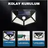 100 Led Dış Mekan Solar Aydınlatma Fotoselli Solar Lamba Hareket Sensörlü