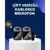 2in1 Kablosuz Yaka Mikrofonu iOS ve Android Uyumlu