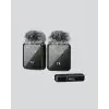 2’li Kablosuz Yaka Mikrofonu Type-C ve Lightning Uyumlu Profesyonel Set