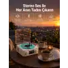3-1 Kablosuz Bluetooth Hoparlör – Gece Lambalı, Saatli, Retro Tasarım
