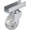 327 - 50x20 Mm Şeffaf Makaralı Uzun U Tablalı Teker 4 Adet