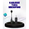 360 Derece Ses Algılamalı Type C Şarjlı Yaka Mikrofonu