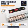 WH-130 Kuluçka Makinası 130 Yumurta Kapasiteli Tam Otomatik – Tavuk, Kaz, Hindi, Ördek Uyumlu – Yedek Motor Hediyeli