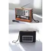 Ahşap Görünümlü Retro Bluetooth Radyo USB,AUX Ve SD Kart Girişli