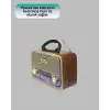Ahşap Nostaljik Radyo Bluetooth USB SD Kart Destekli