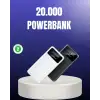 Akıllı LCD Ekranlı 20.000mAh Powerbank PD + USB + Type-C