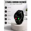 Akıllı Saat Sesli Görüşme Bluetooth Bağlantılı 3 Kordonlu Yeni Nesil