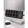 Akım Korumalı 10lu Çoklu Priz USB-A ve Type-C Şarj Çıkışlı