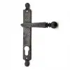 Antika Tarz Dekoratif Pirinç Misket Oda Kapı Kolu - 245x34 Mm, Oksit