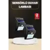 Bahçe Aydınlatma Sensörlü Güneş Enerjili Duvar Lambası 40 Led Işık