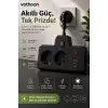 Bkl-502 Akım Korumalı 2li Priz 2 Usb Ve 2 Type-c Çıkış 4000w Hızlı Şarj Duvar Tipi Dokunmatik Led Aydınlatmalı