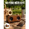 Bluetooth Hoparlör Ahşap Klasik Retro Gramofon Bluetooth Müzik Kutusu