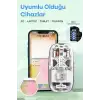 Bluetooth USB Çift Modlu Sessiz Mouse, Şeffaf Mıknatıslı Kapaklı, Type-C Şarjlı, DPI Ayarlı, Kablosuz 10m Çekim Mesafeli, Masaüstü Kısayol Tuşlu, Taşınabilir Şarjlı Mouse Turuncu