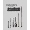 Ergonomik 16 Parça Bits Tornavida Uç ve Adaptör Seti
