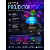 Galaxy Efektli LED Gece Lambası Projektörü Bluetooth Bağlantılı