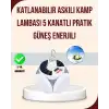 Güneş Enerjili USB Şarj Edilebilir 5 Modlu Katlanabilir LED Kamp Işığı
