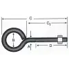 Kapalı Metrik Kanca M5 / 21x100 - 100 Adet